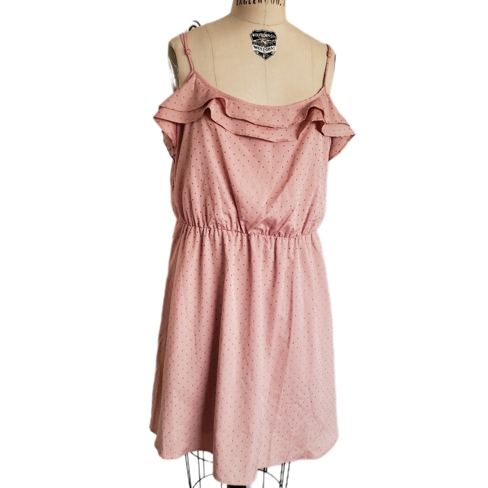 LC Lauren Conrad Pink Polka Dot Summer dress size 16